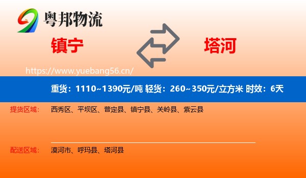 镇宁到塔河县物流专线名片