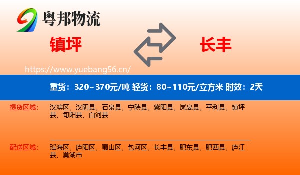 镇坪到长丰县物流 镇坪到长丰县物流专线名片