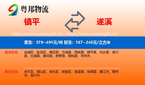 镇平到遂溪县物流