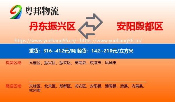 丹东振兴区到殷都区物流