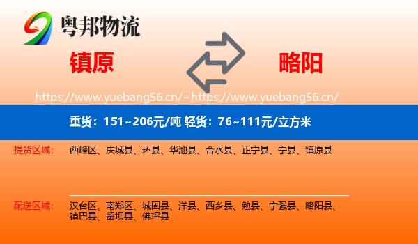 镇原到略阳县物流