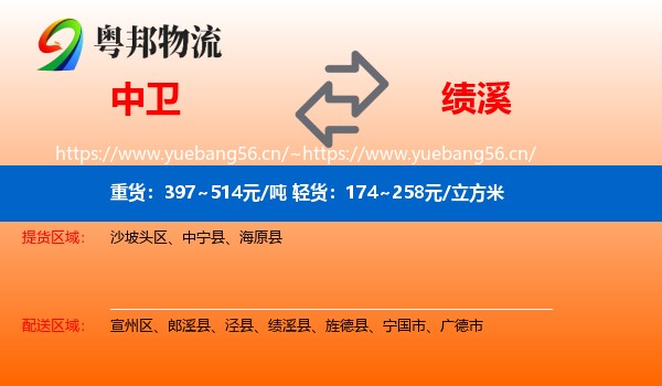 中卫到绩溪县物流