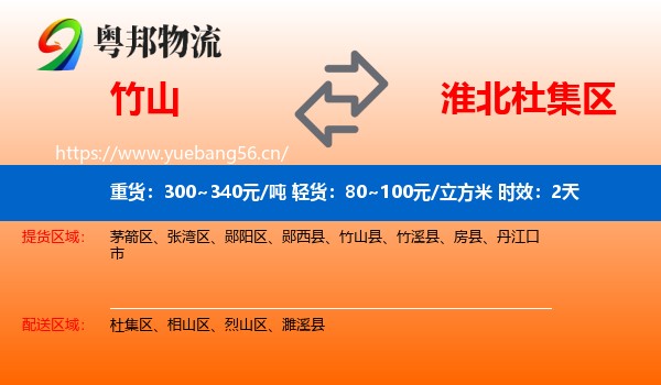 竹山到杜集区物流专线名片