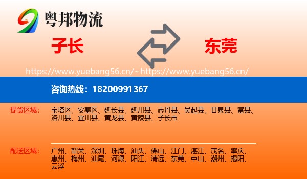 子长到东莞物流
