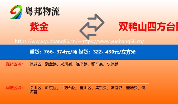 紫金到四方台区物流
