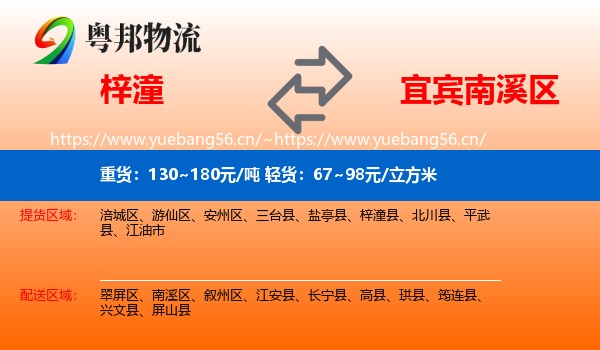 梓潼到南溪区物流