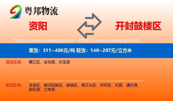 资阳到鼓楼区物流