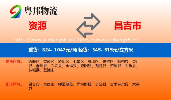 资源到昌吉市物流